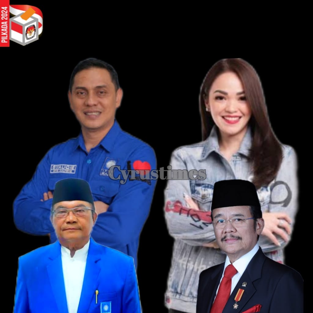 Muhammad Syauqi dan Ahmad Diran (kiri) dengan Andina Theresia Narang dan Agustin Teras Narang (kanan) Prediksi Narang – Diran Jilid 2 Terbentuk di Pilkada Kalteng 2024